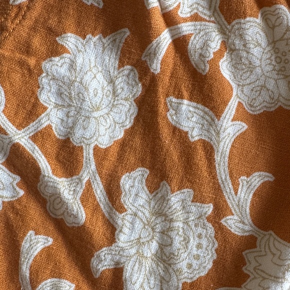 Briggs Orange Floral High Waist Shorts - Picture 8 of 9